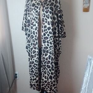 Iland Co. Leopard Print Kimono Robe